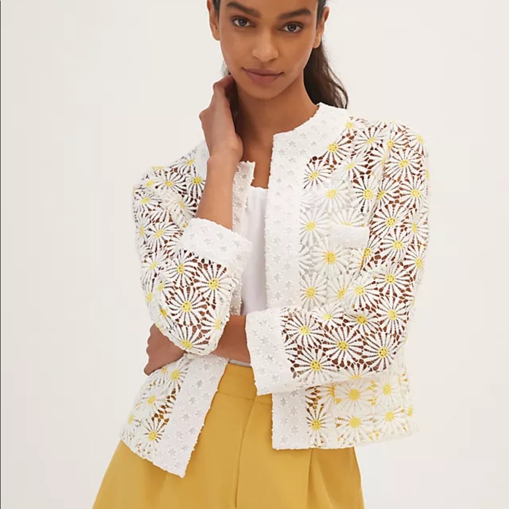 Anthropologie Anna Sui Daisy Lace Jacket New size 2